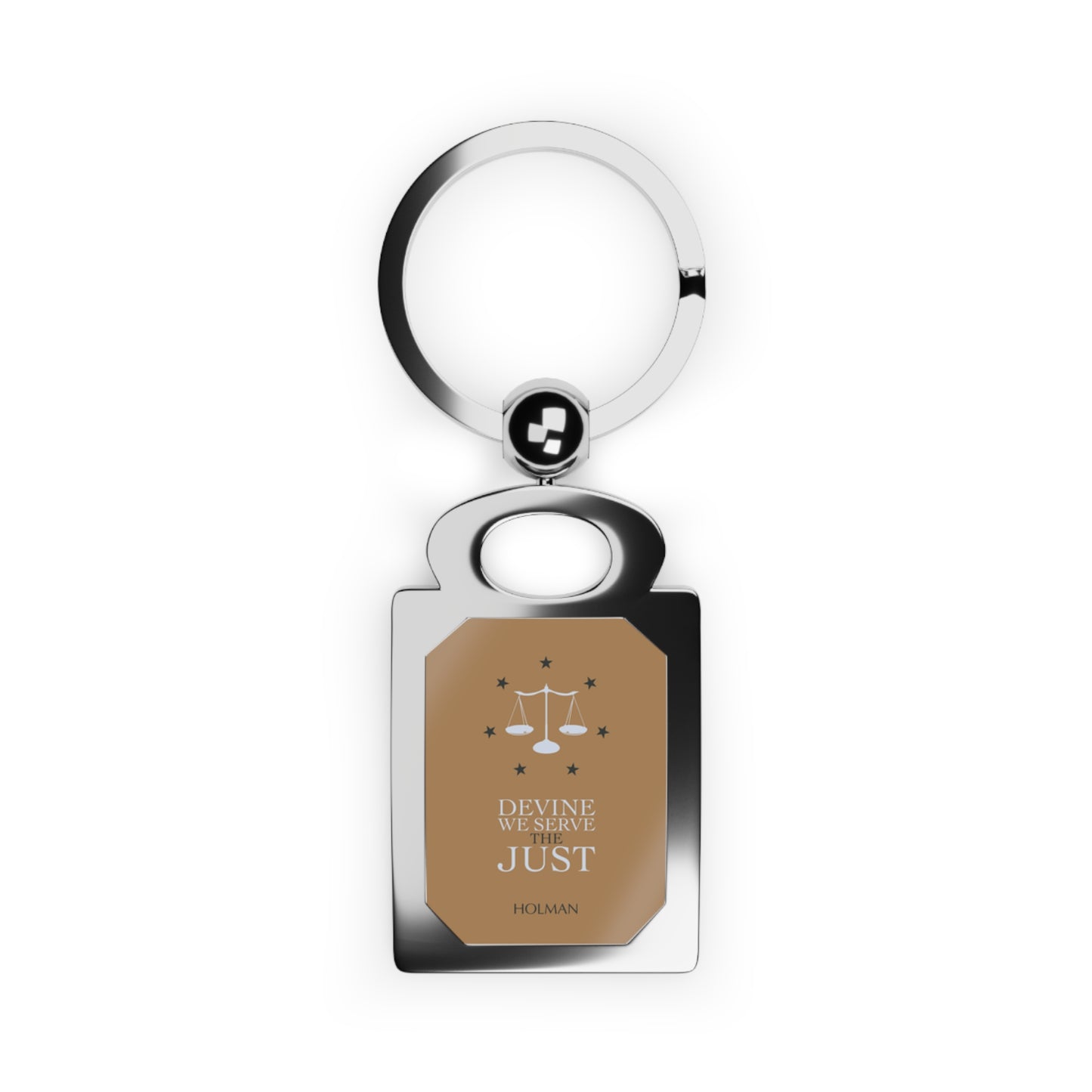 Balanced Scales Rectangle Photo Keyring (Customizable)