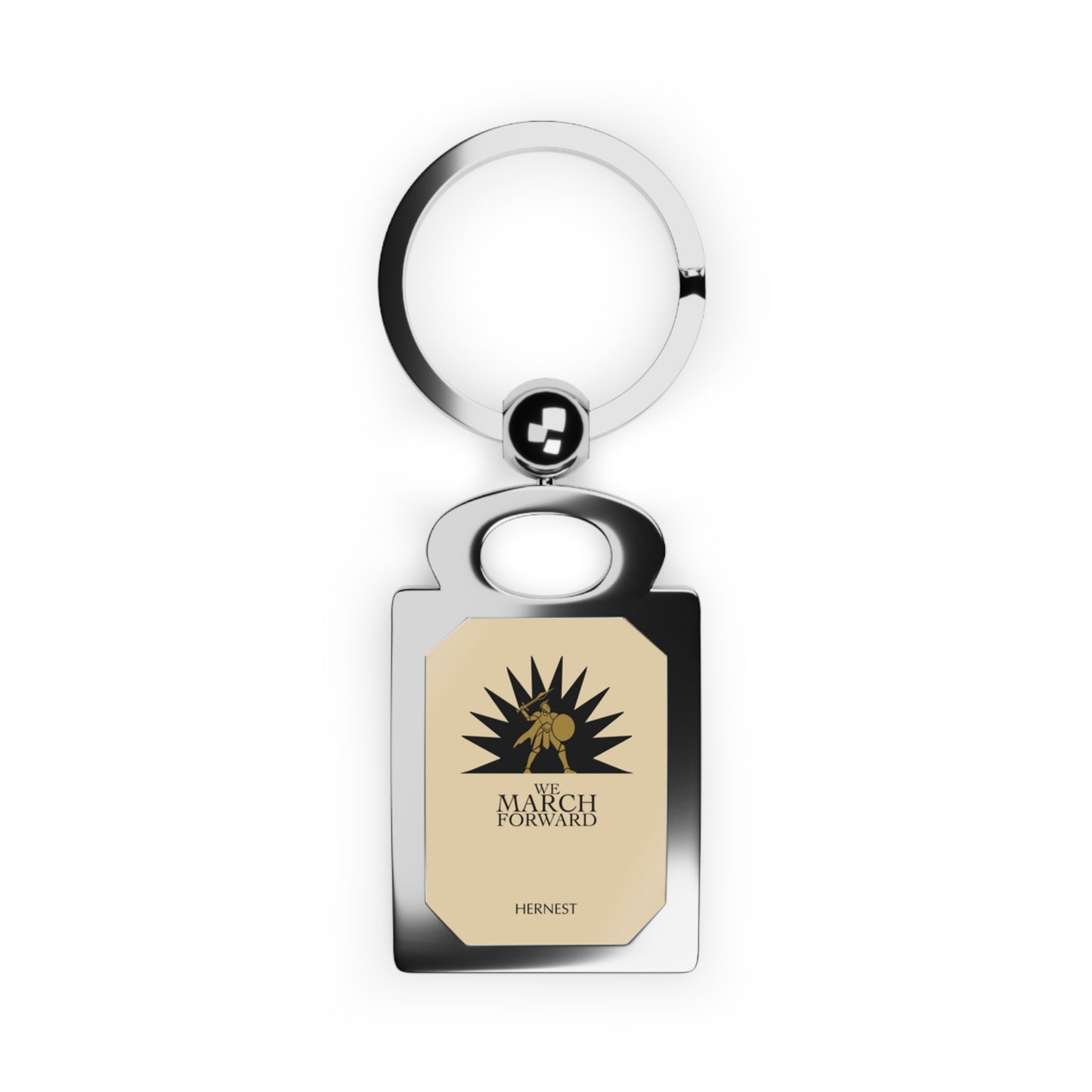 Sunset Warrior Rectangle Photo Keyring (Customizable)